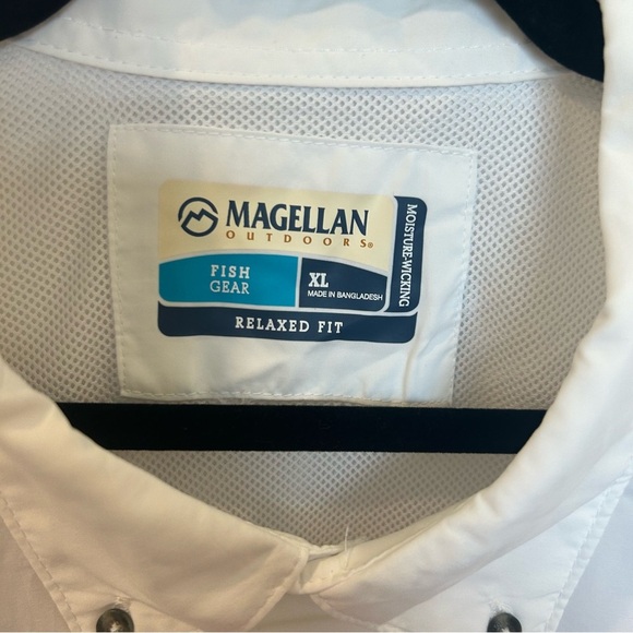 Men’s Magellan Outdoors Short Sleeve Laguna Madre Fishing Shirt, XL, White - Picture 6 of 8